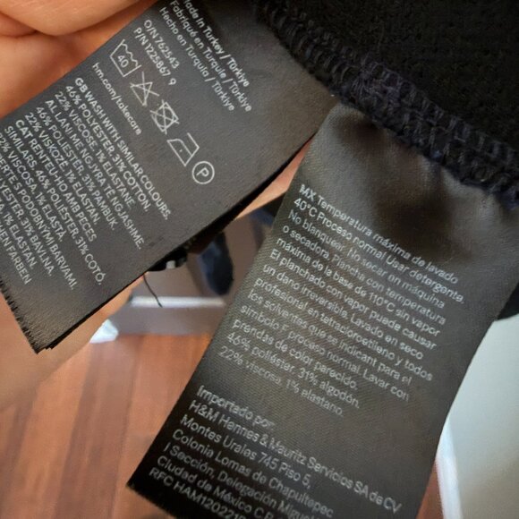 Mens H&M Long Sleeve Heavy Weight Knit Button Down Black Regular Fit Large - Picture 3 of 4